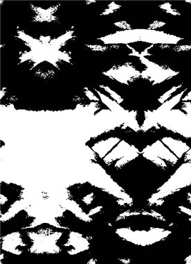 Siyah beyaz desenli, noktalı, çizik ve çizgili sıkıntılı bir arka plan. soyut vektör illüstrasyonu.