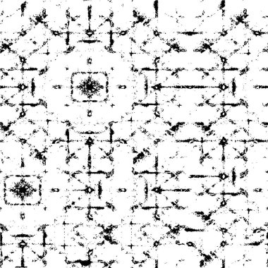 Soyut çizgiler ve dairelerle kusursuz desen