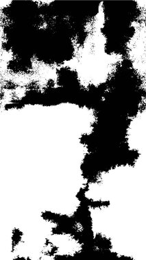 Siyah beyaz desenli, noktalı, lekeli, çizik ve çizikli sıkıntılı bir arkaplan. Soyut vektör illüstrasyonu.