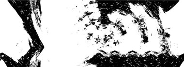 Çizik ve çiziklerle dolu siyah beyaz bir arka plan. Soyut vektör illüstrasyonu.