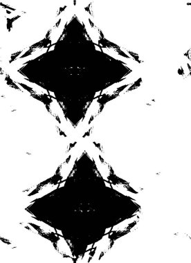 Grunge üst üste biniyor. Soyut siyah-beyaz vektör arkaplanı. Çatlak, leke ve noktalarda kirli desenli tek renkli klasik yüzey. Karanlık korku tarzında eski bir duvar.