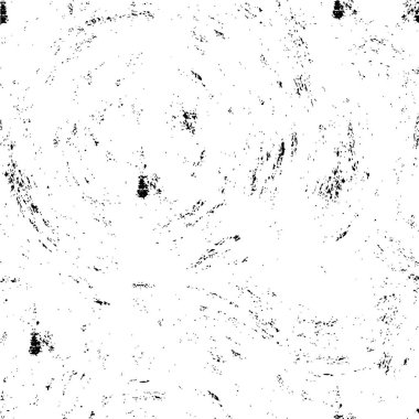 Grunge üst üste biniyor. Soyut siyah-beyaz vektör arkaplanı. Çatlak, leke ve noktalarda kirli desenli tek renkli klasik yüzey. Karanlık korku tarzında eski bir duvar.