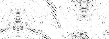 Grunge üst üste biniyor. Soyut siyah-beyaz vektör arkaplanı. Çatlak, leke ve noktalarda kirli desenli tek renkli klasik yüzey. Karanlık korku tarzında eski bir duvar.