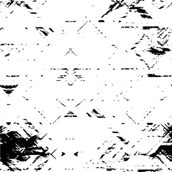 点および傷およびラインが付いている黒および白い質の苦しめられた背景 抽象ベクトルイラスト — ストックベクタ