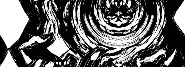 Абстрактный Фон Монохромном Стиле Черный Белый Текстурированный Фон — стоковый вектор