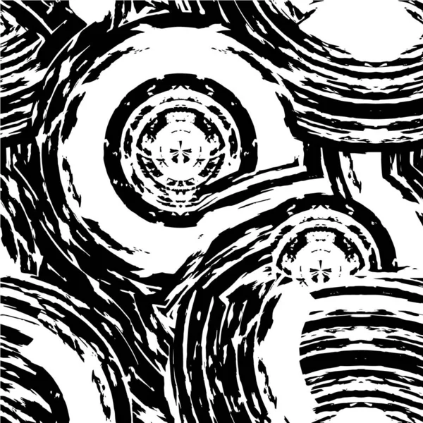 Бесшовный Шаблон Мазки Кистью Монохромный Абстрактный Чернильный Монохромный Фон Монохромный — стоковый вектор