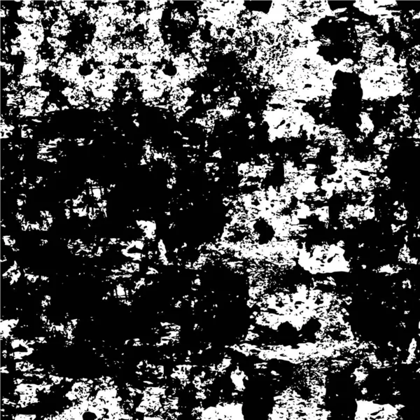 Fondo Angustiado Textura Blanco Negro Con Puntos Manchas Arañazos Líneas — Archivo Imágenes Vectoriales