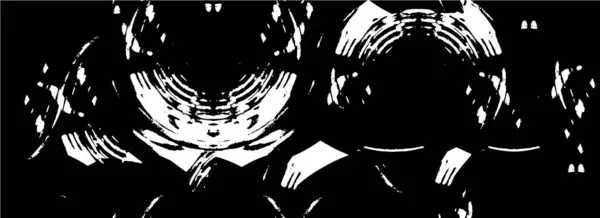 Тревожный Фон Черно Белой Текстуре Точками Пятнами Царапинами Линиями Абстрактная — стоковый вектор