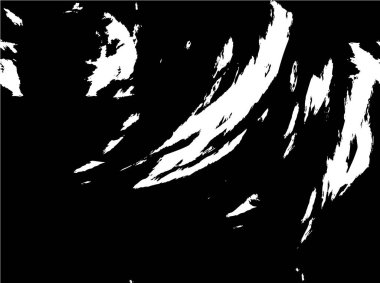 Grunge üst üste biniyor. Soyut siyah-beyaz vektör arkaplanı. Çatlak, leke ve noktalarda kirli desenli tek renkli klasik yüzey. Karanlık korku tarzında eski bir duvar.