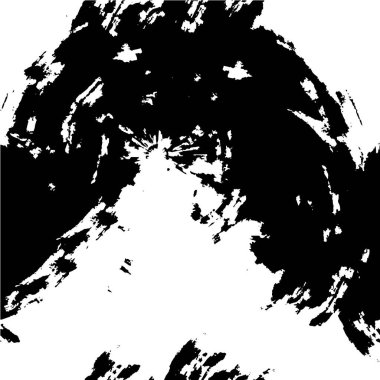 Grunge üst üste biniyor. Soyut siyah-beyaz vektör arkaplanı. Çatlak, leke ve noktalarda kirli desenli tek renkli klasik yüzey. Karanlık korku tarzında eski bir duvar.