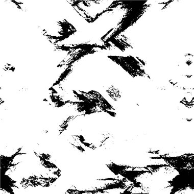 Grunge üst üste biniyor. Soyut siyah-beyaz vektör arkaplanı. Çatlak, leke ve noktalarda kirli desenli tek renkli klasik yüzey. Karanlık korku tarzında eski bir duvar.