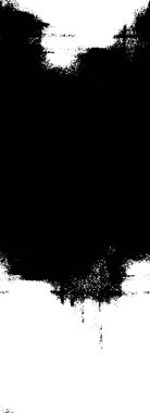 Grunge üst üste biniyor. Soyut siyah-beyaz vektör arkaplanı. Çatlak, leke ve noktalarda kirli desenli tek renkli klasik yüzey. Karanlık korku tarzında eski bir duvar.