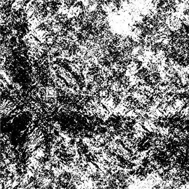 Grunge üst üste biniyor. Soyut siyah-beyaz vektör arkaplanı. Çatlak, leke ve noktalarda kirli desenli tek renkli klasik yüzey. Karanlık korku tarzında eski bir duvar.