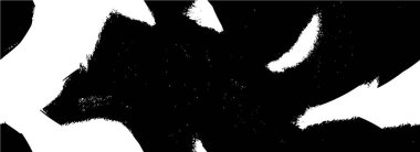 Grunge üst üste biniyor. Soyut siyah-beyaz vektör arkaplanı. Çatlak, leke ve noktalarda kirli desenli tek renkli klasik yüzey. Karanlık korku tarzında eski bir duvar.