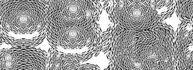 Duvar kağıdındaki sıkıntılı boya, siyah beyaz desenli.