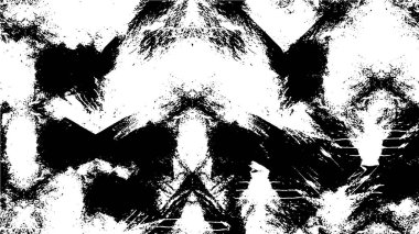 Yüzeyinde kaba desenli boya olan arka plan, siyah ve beyaz desenli.