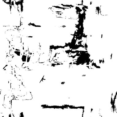 Siyah beyaz çiziklerle pürüzlü yüzey, soyut yıpranmış duvar kağıdı