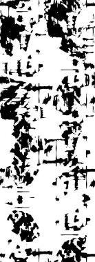 Siyah beyaz çizikler, soyut yıpranmış duvar kağıtlarıyla dolu sıkıntılı bir yüzey.