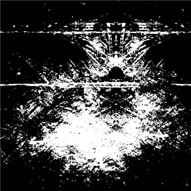 Siyah beyaz çizikler, soyut yıpranmış duvar kağıtlarıyla dolu sıkıntılı bir yüzey.