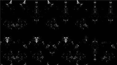 Siyah beyaz çizikler, soyut yıpranmış duvar kağıtlarıyla dolu sıkıntılı bir yüzey.