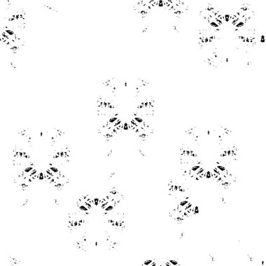 Basit siyah beyaz lekelerle yapılmış dağınık desen