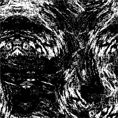 Basit siyah beyaz lekelerle yapılmış dağınık desen