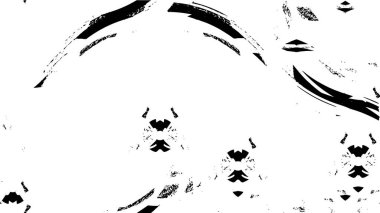 Çizik ve çiziklerle dolu siyah beyaz bir arka plan. Soyut vektör illüstrasyonu.                