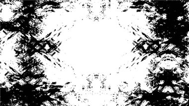 Çizik ve çiziklerle dolu siyah beyaz bir arka plan. Soyut vektör illüstrasyonu.                