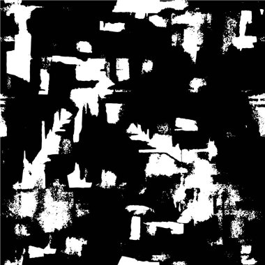 Çizik ve çiziklerle dolu siyah beyaz bir arka plan. Soyut vektör illüstrasyonu.                