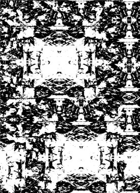 Çizik ve çiziklerle dolu siyah beyaz bir arka plan. Soyut vektör illüstrasyonu.                