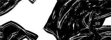 Çizik ve çiziklerle dolu siyah beyaz bir arka plan. Soyut vektör illüstrasyonu.                