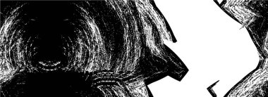 Çizik ve çiziklerle dolu siyah beyaz bir arka plan. Soyut vektör illüstrasyonu.                