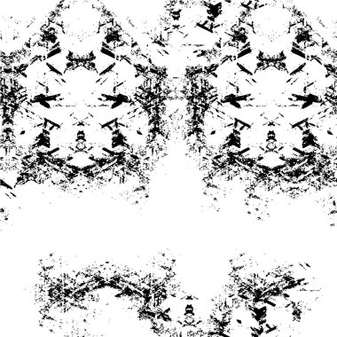 Çizik ve çiziklerle dolu siyah beyaz bir arka plan. Soyut vektör illüstrasyonu.                