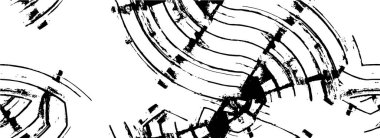 Çizik ve çiziklerle dolu siyah beyaz bir arka plan. Soyut vektör illüstrasyonu.                