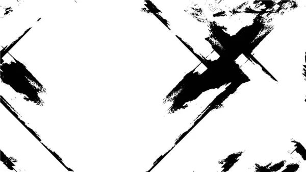 Bedrängter Hintergrund Mit Schwarz Weißen Kratzern Abstrakte Verwitterte Tapete — Stockvektor