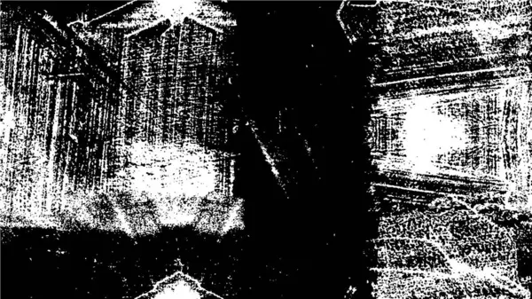 Hrubý Povrch Černými Bílými Škrábanci Abstraktní Ošlehaná Tapeta — Stockový vektor