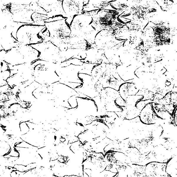 Bedrängter Hintergrund Schwarz Weißer Textur Mit Kratzern Und Linien Abstrakte — Stockvektor