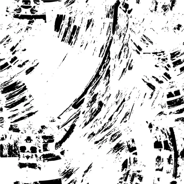Gestresste Achtergrond Zwart Wit Textuur Met Krassen Lijnen Abstracte Vectorillustratie — Stockvector