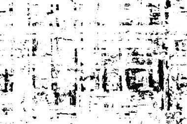Soyut grunge gri koyu sıva duvar arkaplanı. Siyah beyaz boya sıçramış. Sanat, biçimlendirilmiş dokuma afişi, duvar kağıdı. Arkaplanda noktalar, çatlaklar, noktalar, fişler var. Tek renkli baskı