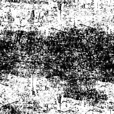 Soyut grunge gri koyu sıva duvar arkaplanı. Siyah beyaz boya sıçramış. Sanat, biçimlendirilmiş dokuma afişi, duvar kağıdı. Arkaplanda noktalar, çatlaklar, noktalar, fişler var. Tek renkli baskı