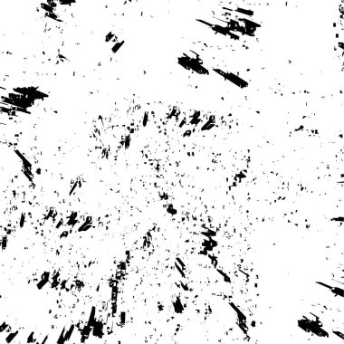 Vektör grunge dokusu. Siyah beyaz arka plan. Soyut monokrom resim koyu tonlarda solmuş bir efekt içerir