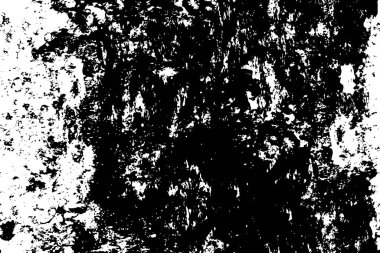 Vektör grunge dokusu. Siyah beyaz arka plan. Soyut monokrom resim koyu tonlarda solmuş bir efekt içerir