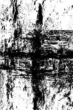 Vektör grunge dokusu. Siyah beyaz arka plan. Soyut monokrom resim koyu tonlarda solmuş bir efekt içerir