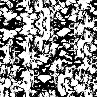 Grunge siyah beyaz desen. Monokrom parçacıkları soyut doku. Koyu tasarım arka plan yüzeyi.
