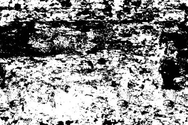 Çizik ve çatlaklarla dolu bir duvar parçası. Herhangi bir tasarım üzerine grunge illüstrasyonunu yükle. Vintage efektli soyut kumlu arkaplan
