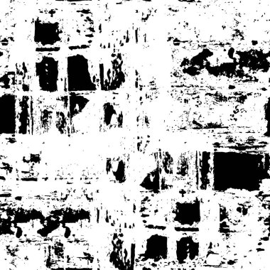 Çizik ve çatlaklarla dolu bir duvar parçası. Herhangi bir tasarım üzerine grunge illüstrasyonunu yükle. Vintage efektli soyut kumlu arkaplan