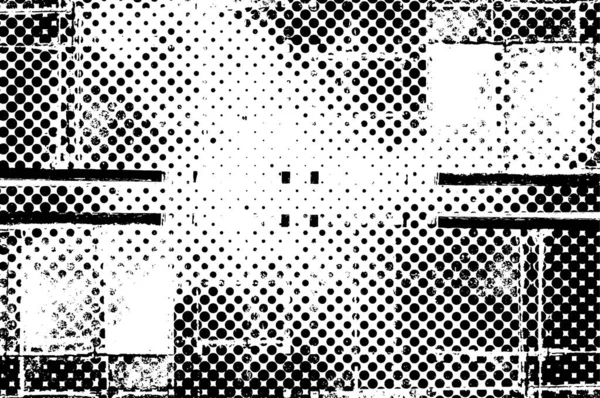 Grunge Textur Vektorillustration Schwarz Weiß Abstrakter Hintergrund — Stockvektor