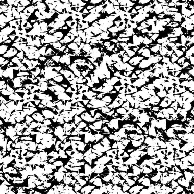 Vektör grunge dokusu. Siyah beyaz arka plan. Soyut monokrom resim koyu tonlarda solmuş bir efekt içerir