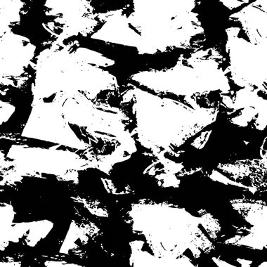 Vektör grunge dokusu. Siyah beyaz arka plan. Soyut monokrom resim koyu tonlarda solmuş bir efekt içerir