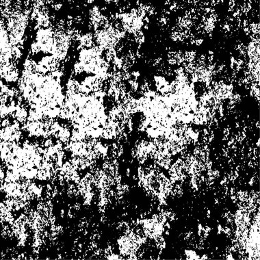 Vektör grunge dokusu. Siyah beyaz arka plan. Soyut monokrom resim koyu tonlarda solmuş bir efekt içerir